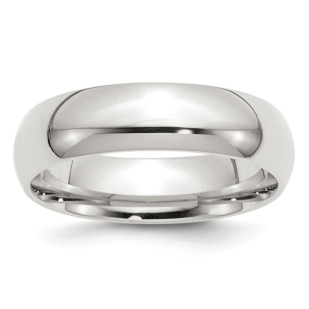 Picture of Bridal QCF060-5 6 mm Sterling Silver Comfort Fit Band&#44; Size 5