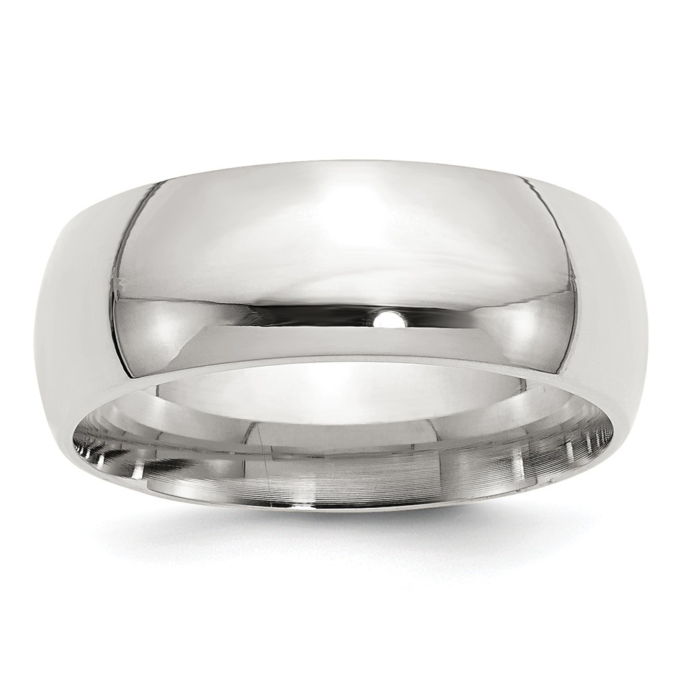 Picture of Bridal QCF080-12 8 mm Sterling Silver Comfort Fit Band, Size 12
