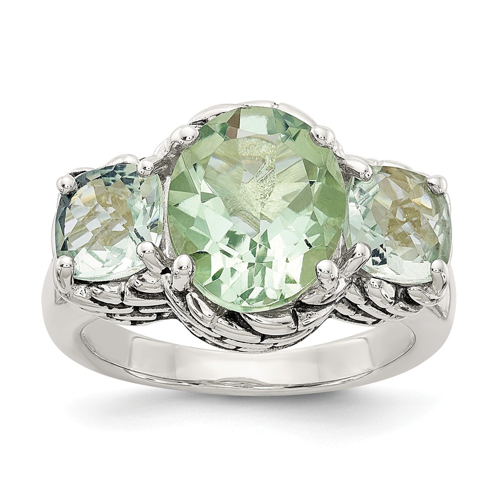 Picture of Shey Couture QTC82-7 Sterling Silver Green Quartz Ring&#44; Size 7