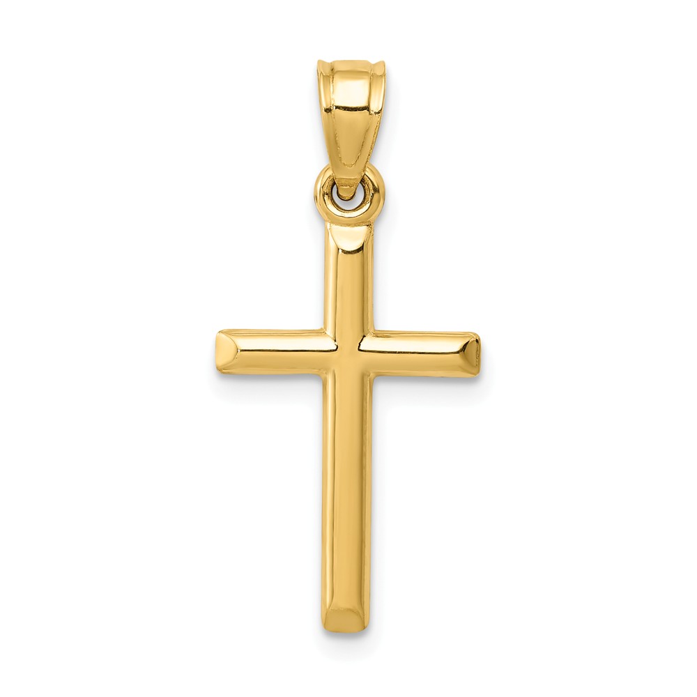 Picture of Finest Gold 12 x 25 mm 14K Yellow Gold Polished Hollow Cross Pendant