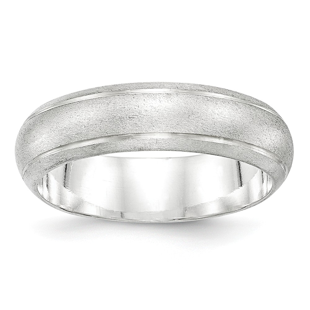 Picture of Bridal QSFB060-5 6 mm Sterling Silver Satin Band&#44; Size 5