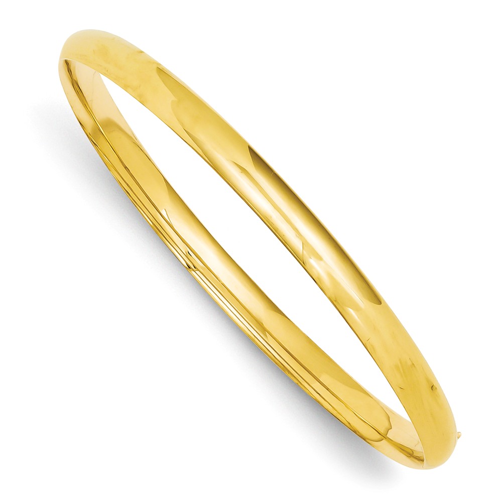 Picture of Finest GoldHP3-16 0.18 in. 14K Yellow Gold High Polished Hinged Bangle Bracelet