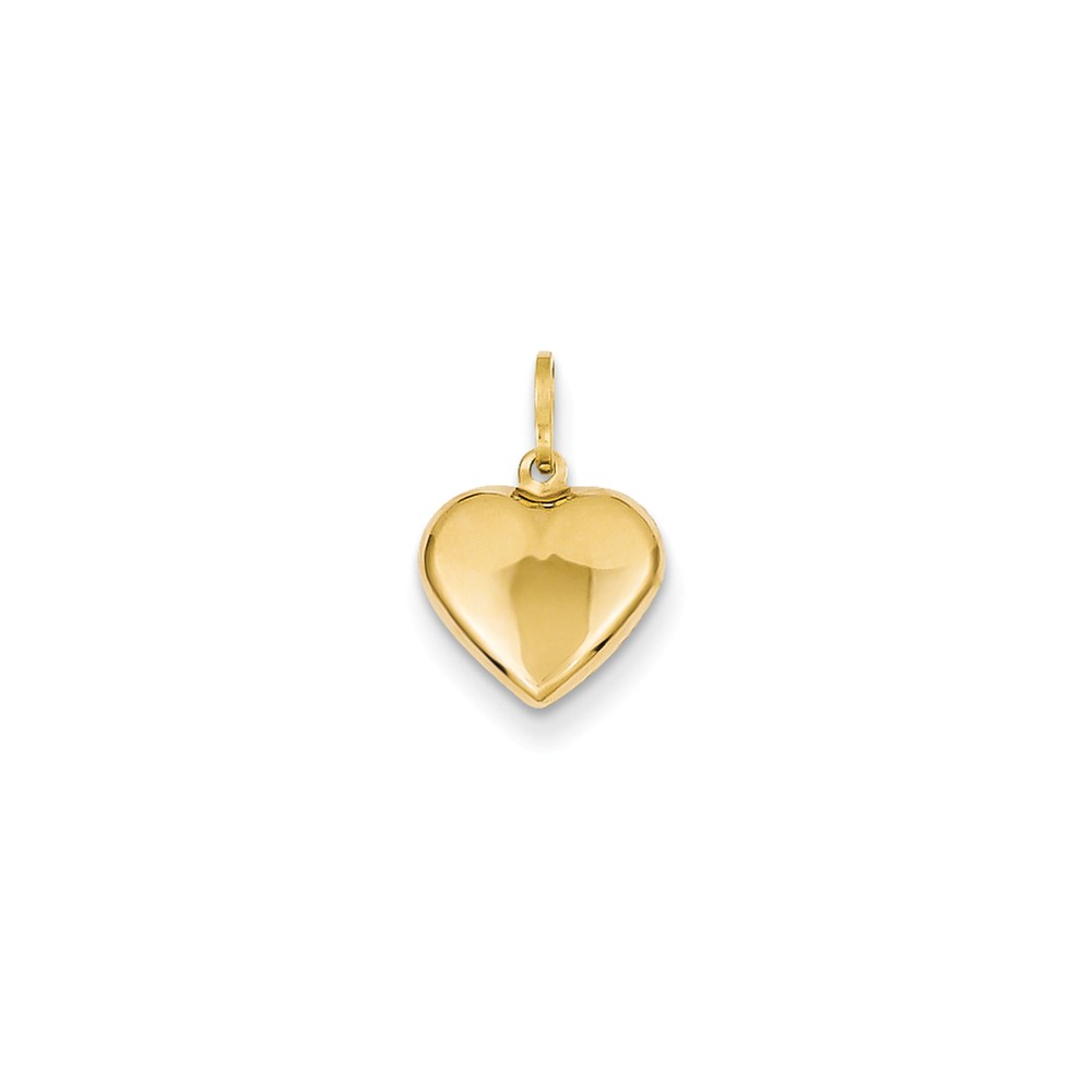 Picture of Finest Gold 10 x 15 mm 14K Yellow Gold Puffed Heart Charm