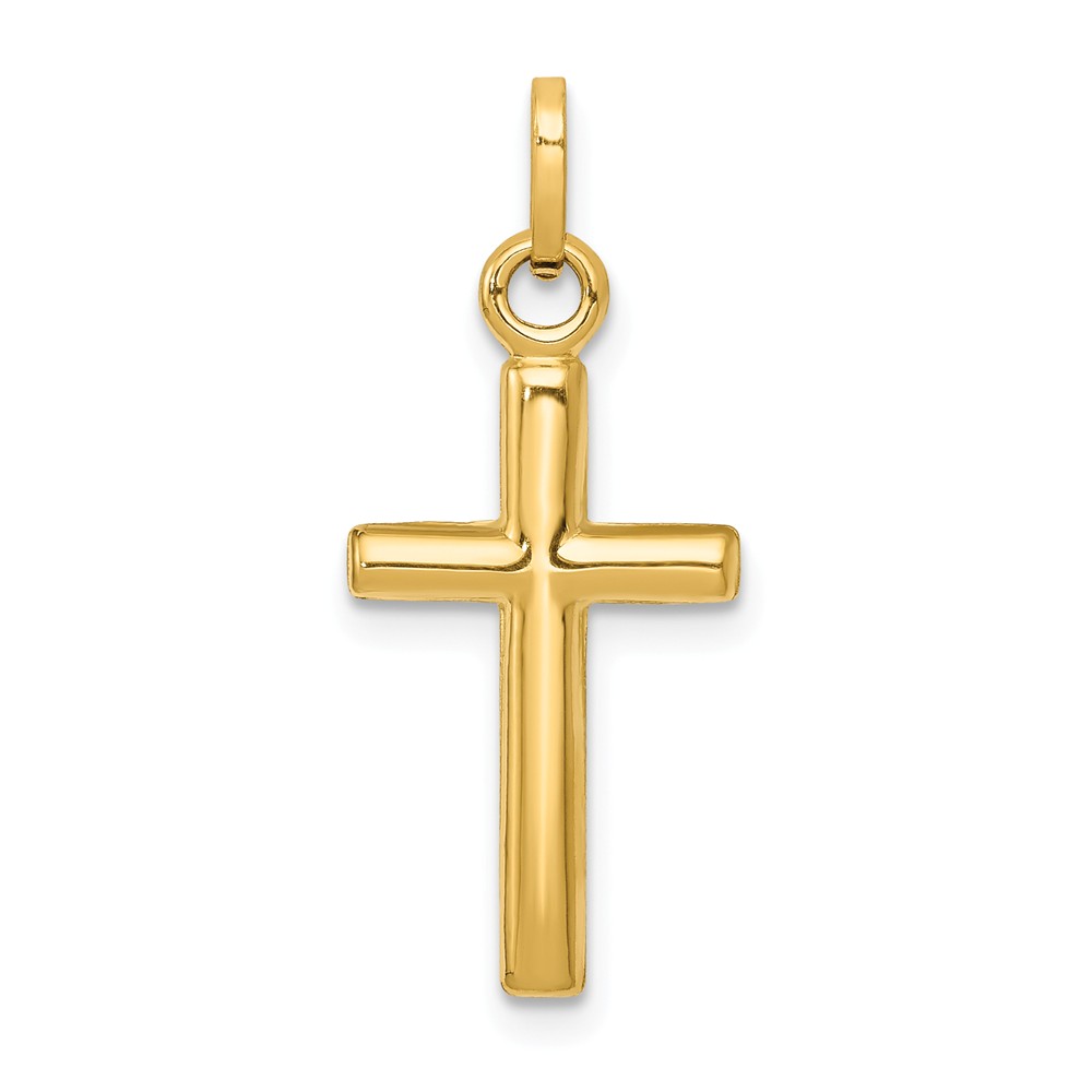 Picture of Finest Gold 10 x 22 mm 14K Yellow Gold Hollow Cross Pendant
