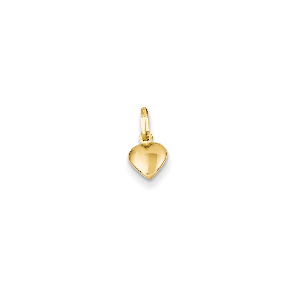 Picture of Finest Gold 6 x 11 mm 14K Yellow Gold Small Hollow Heart Charm