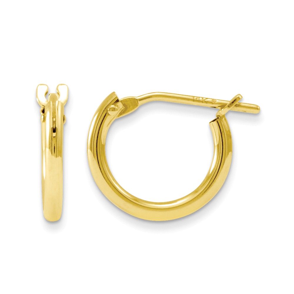 Picture of Finest Gold 9 mm 14K Yellow Gold Madi K Hoop Earrings&amp;#44; Pair