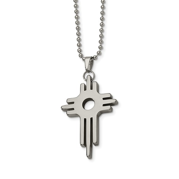 Picture of Chisel TUN102-22 22 in. Tungsten Cross Necklace