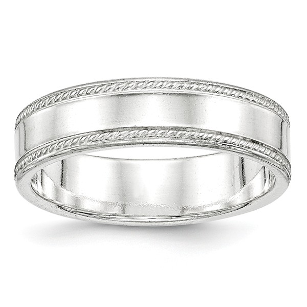 Picture of Chisel QDEB060-10 6 mm Sterling Silver Design Edge Band - Size 10