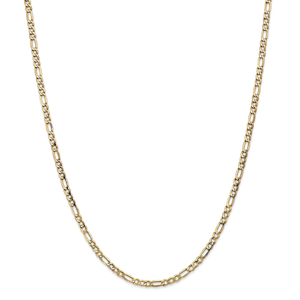 Picture of Finest Gold 3.5 mm x 24 in. 14K Yellow Gold Semi-Solid Figaro Chain