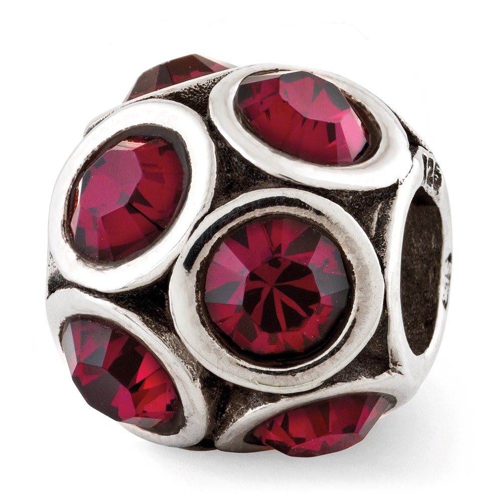 Sterling Silver July Swarovski Crystal Bead -  Glitter, GL2730260