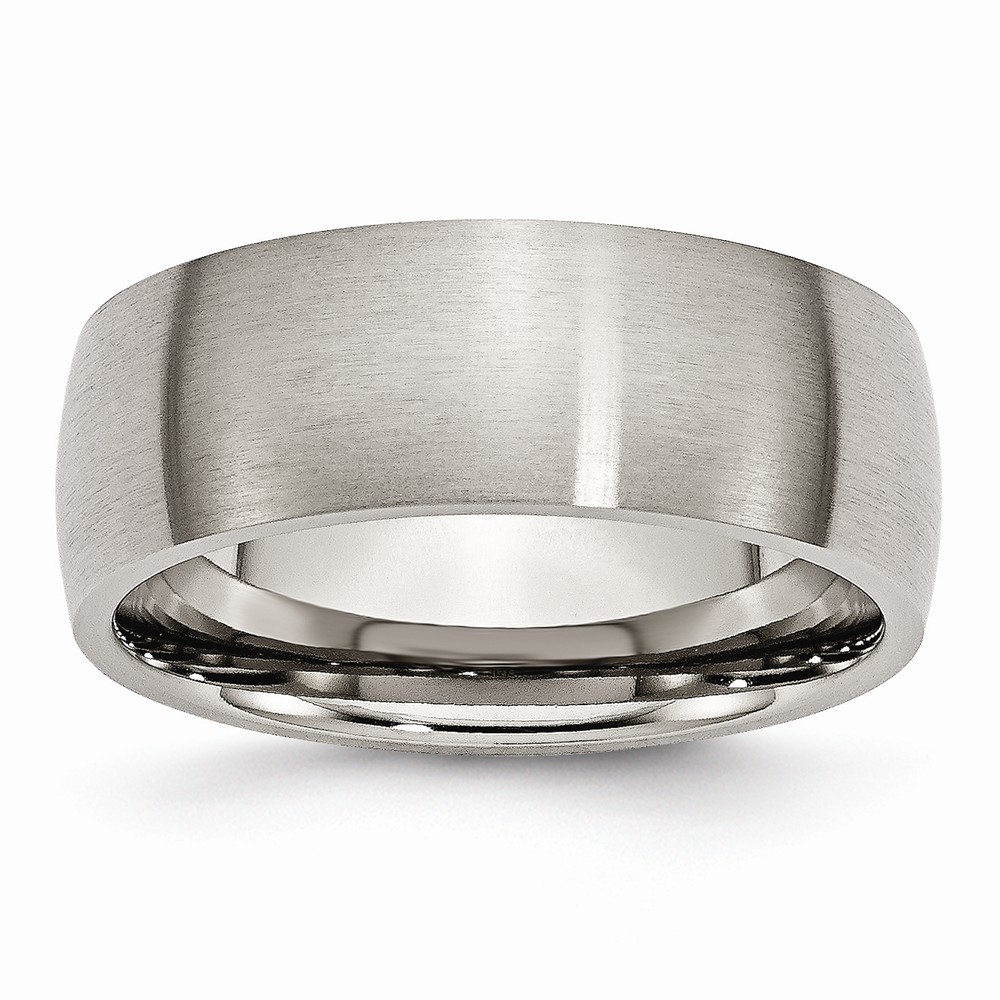 Chisel Titanium 8mm Brushed Band Ring TB26