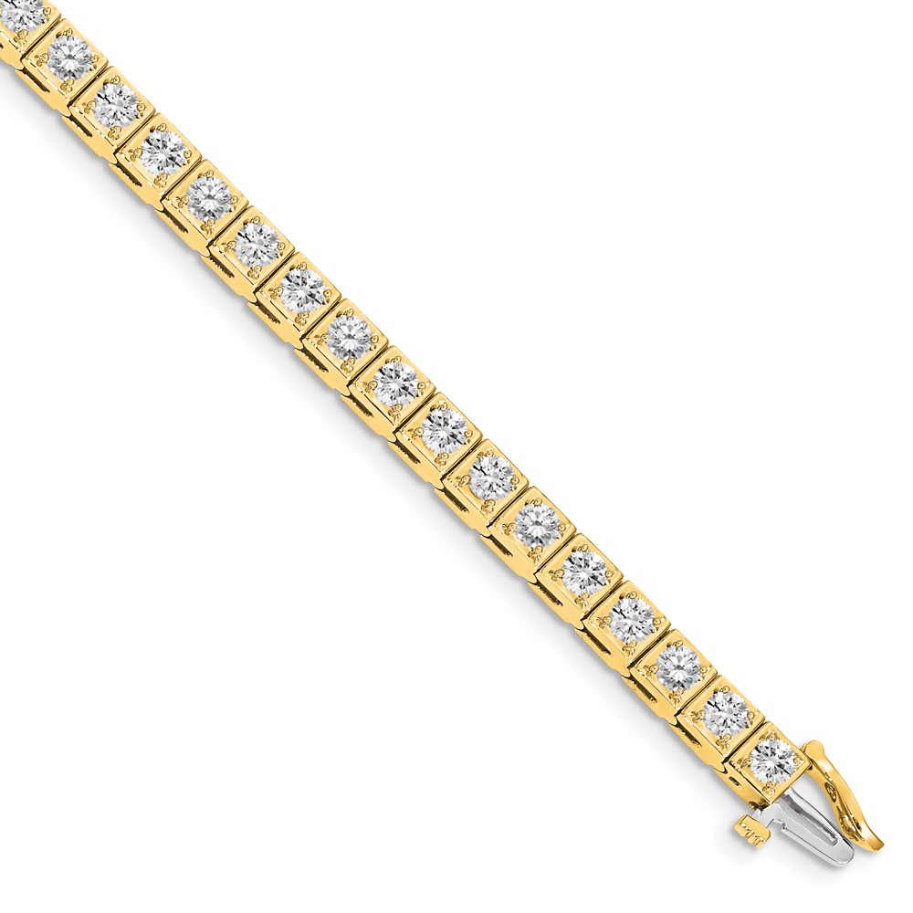 Picture of Finest Gold 14K Yellow Gold 3.4 mm Diamond Tennis Bracelet Mounting