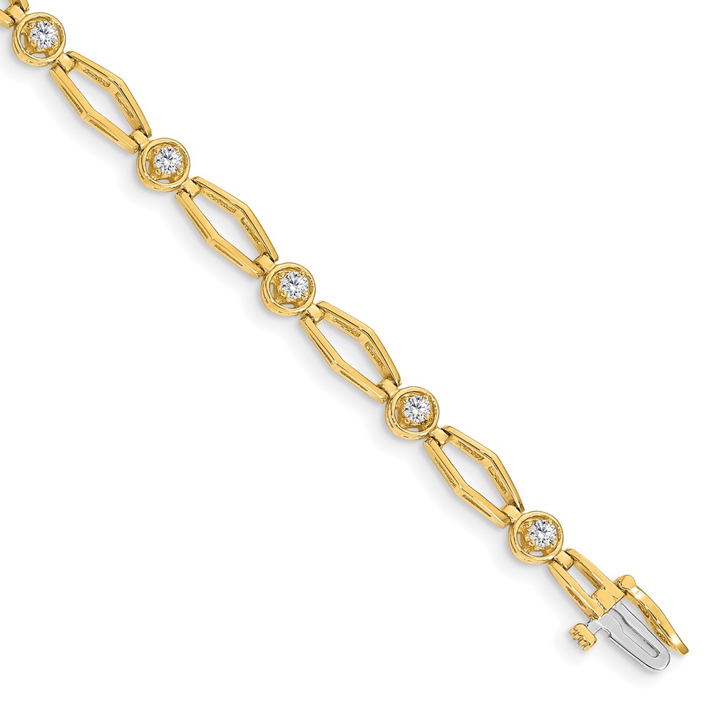 Picture of Finest Gold 14K Yellow Gold 2.7 mm Diamond Fancy Bracelet Mounting