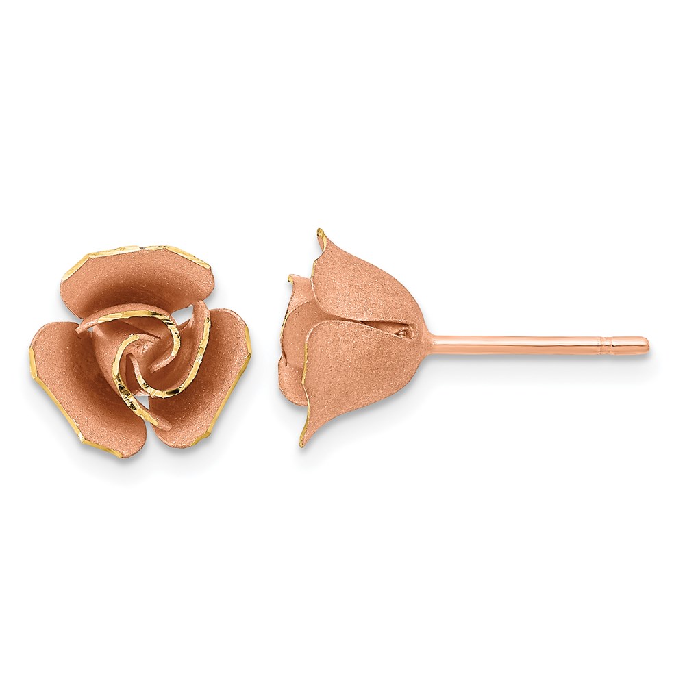 Gold Classics(tm) 14k Rose Gold Rose Stud Earrings -  Fine Jewelry Collections, TL1109