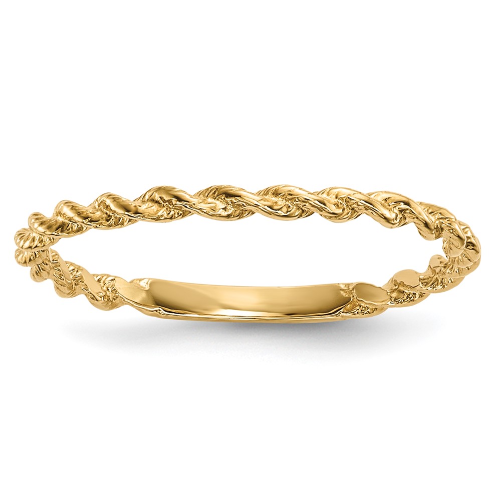 Picture of Finest Gold 14K Polished Twisted Rope Ring