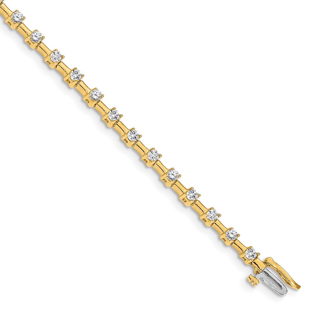 Picture of Finest Gold 14K 2.6 mm Bar Link Tennis Bracelet Mounting