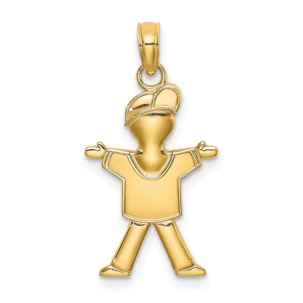 Picture of Finest Gold  10K Polished Full Body Boy Charm  Yellow