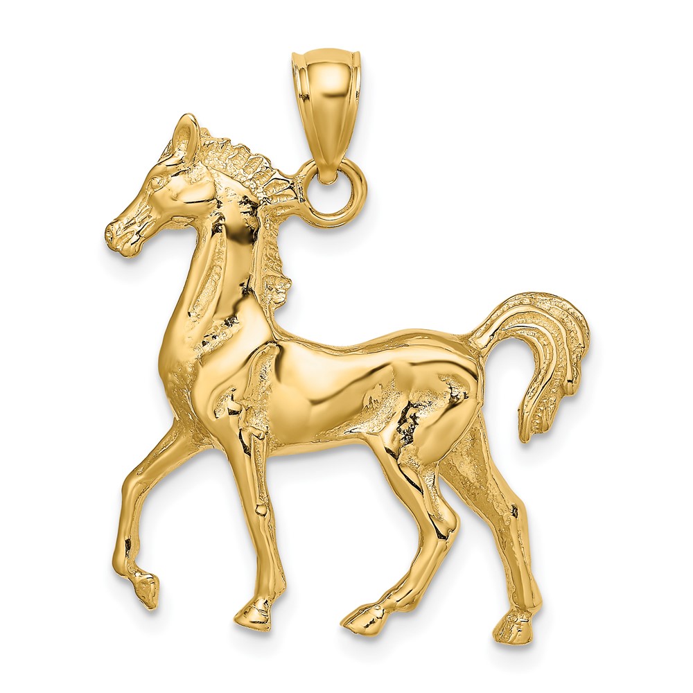 Picture of Finest Gold 10K 3-D Polished Horse Charm