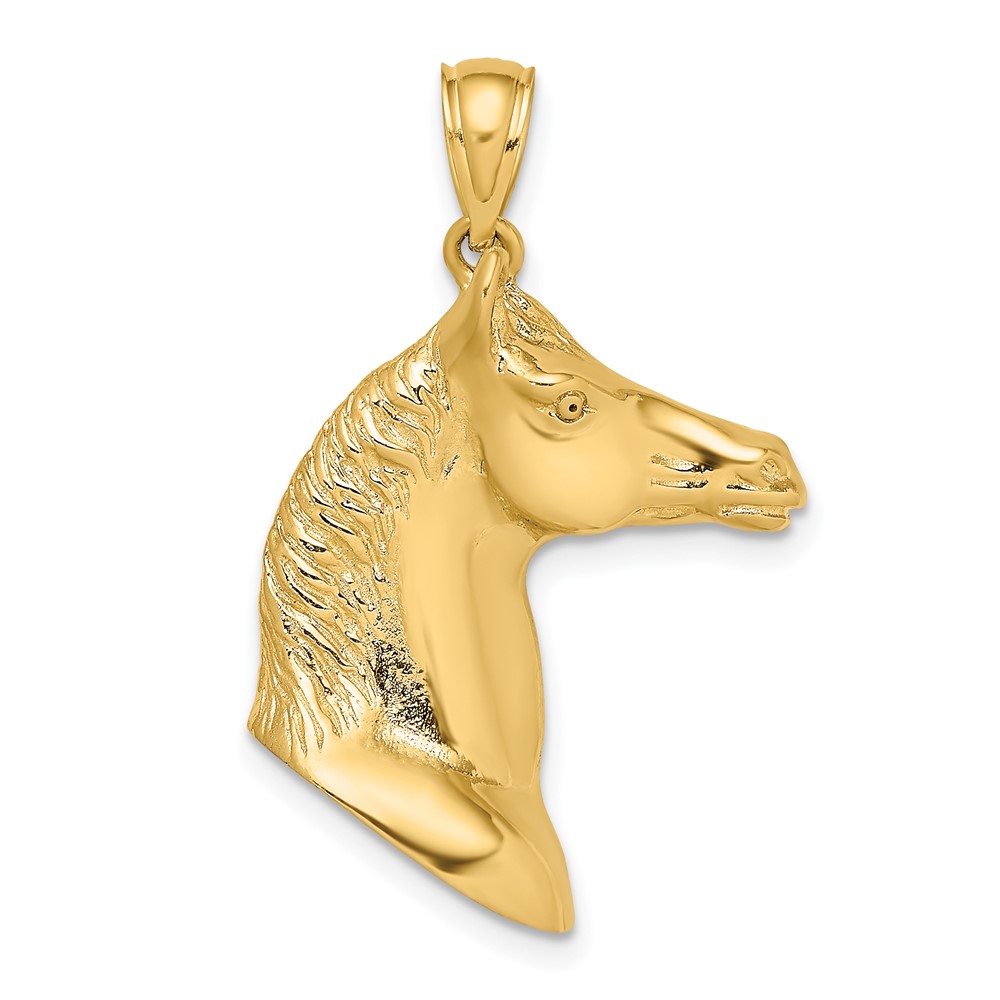 Picture of Finest Gold 10K 3-D Polished Horse Head Charm