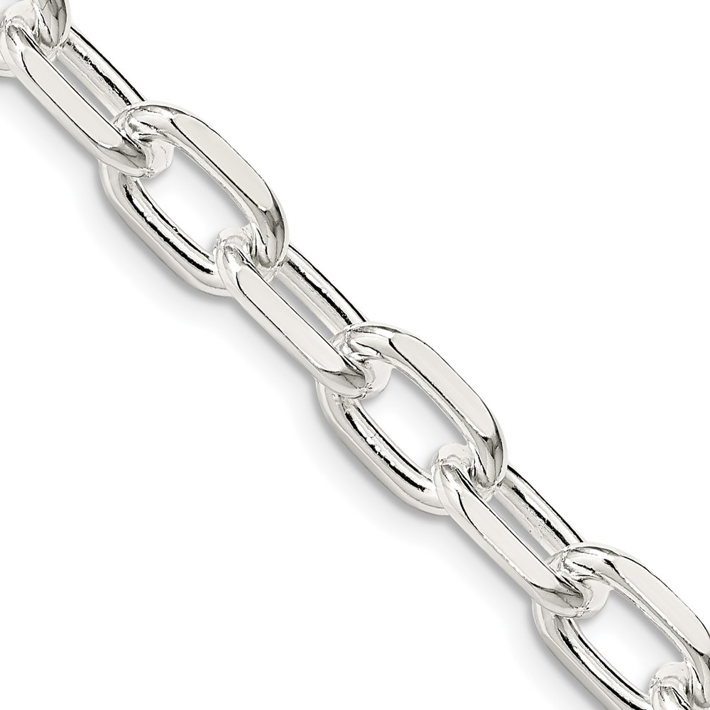 Sterling Silver 7.5 mm Diamond-cut Long Link Cable Chain -  Finest Gold, UBSQAR200-26