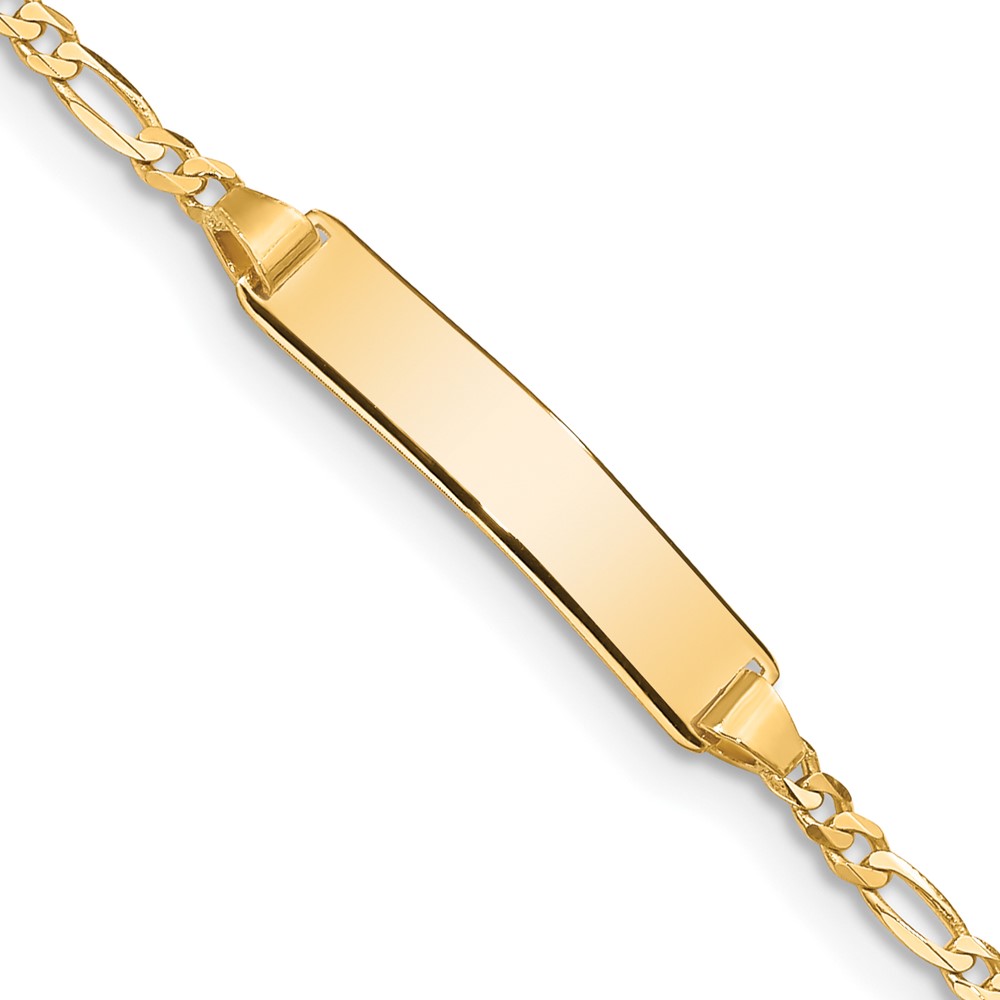 14K Yellow Gold Baby Figaro ID 5.5 in. Bracelet -  Bagatela, BA2729705