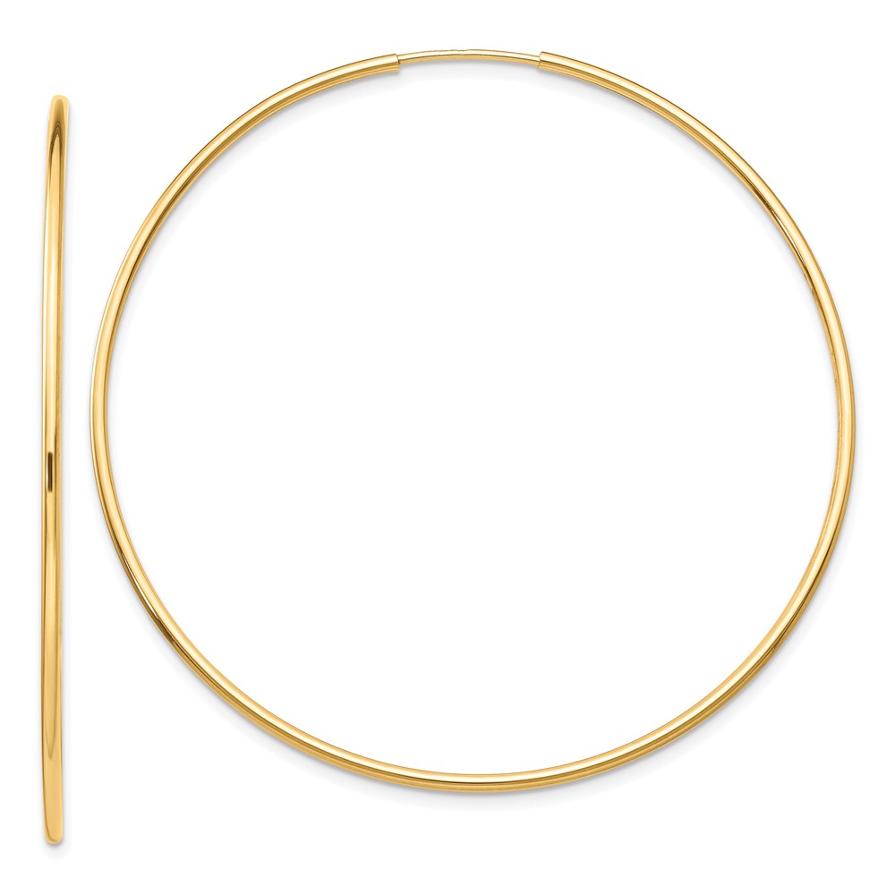 Picture of Finest Gold 10K Yellow Gold Polished Endless Tube Hoop Earrings