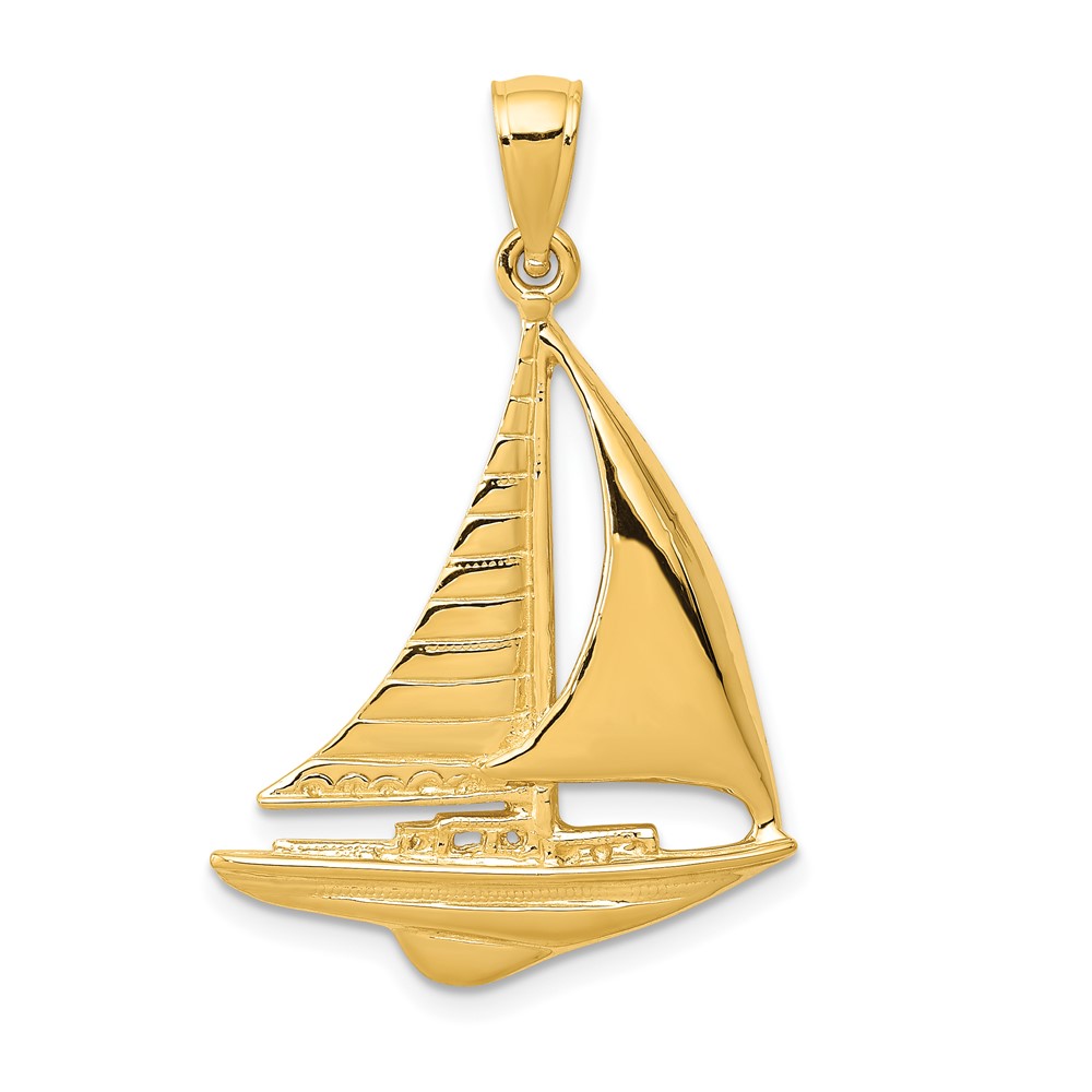 Picture of Finest Gold 10K 2-D Sailboat Pendant