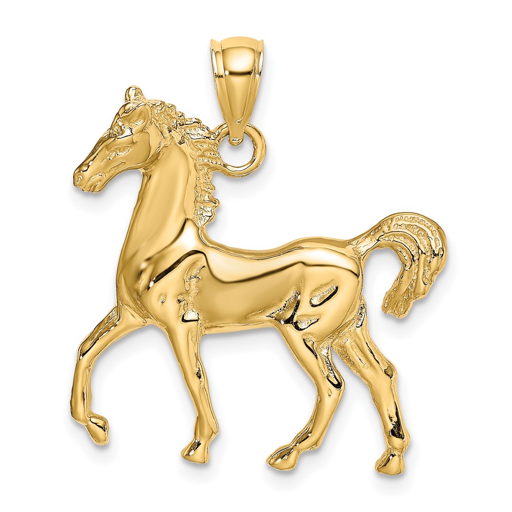 Picture of Finest Gold 10K 2-D Polished Horse Charm