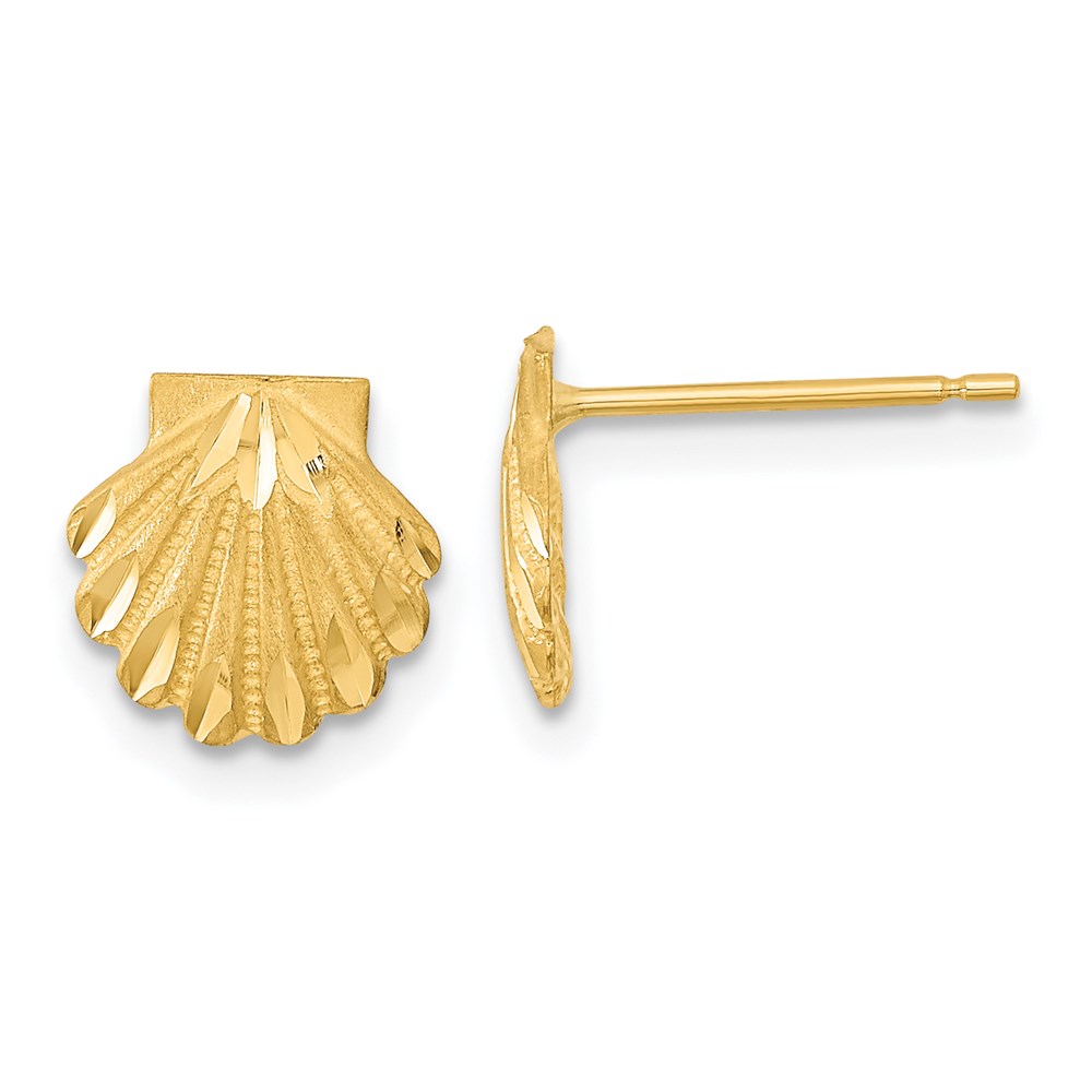 Gold Classics(tm) 14kt. Gold Seashell Stud Earrings -  Fine Jewelry Collections, TC987