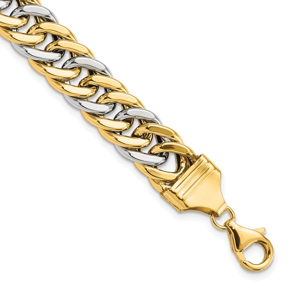 Picture of Finest Gold 14K Two-Tone 8 in. Curb Link Bracelet