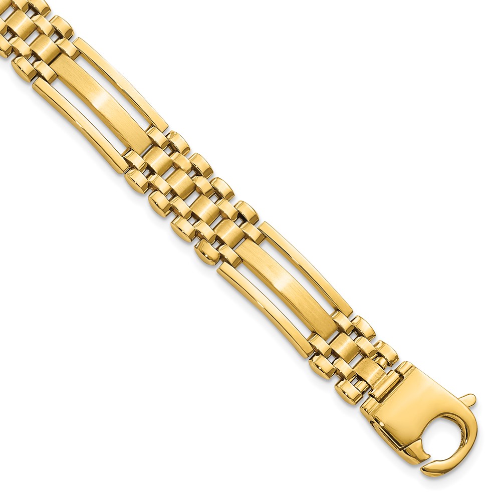 Picture of Finest Gold 8.75 in. 14K Polished &amp; Satin Mens Link Bracelet