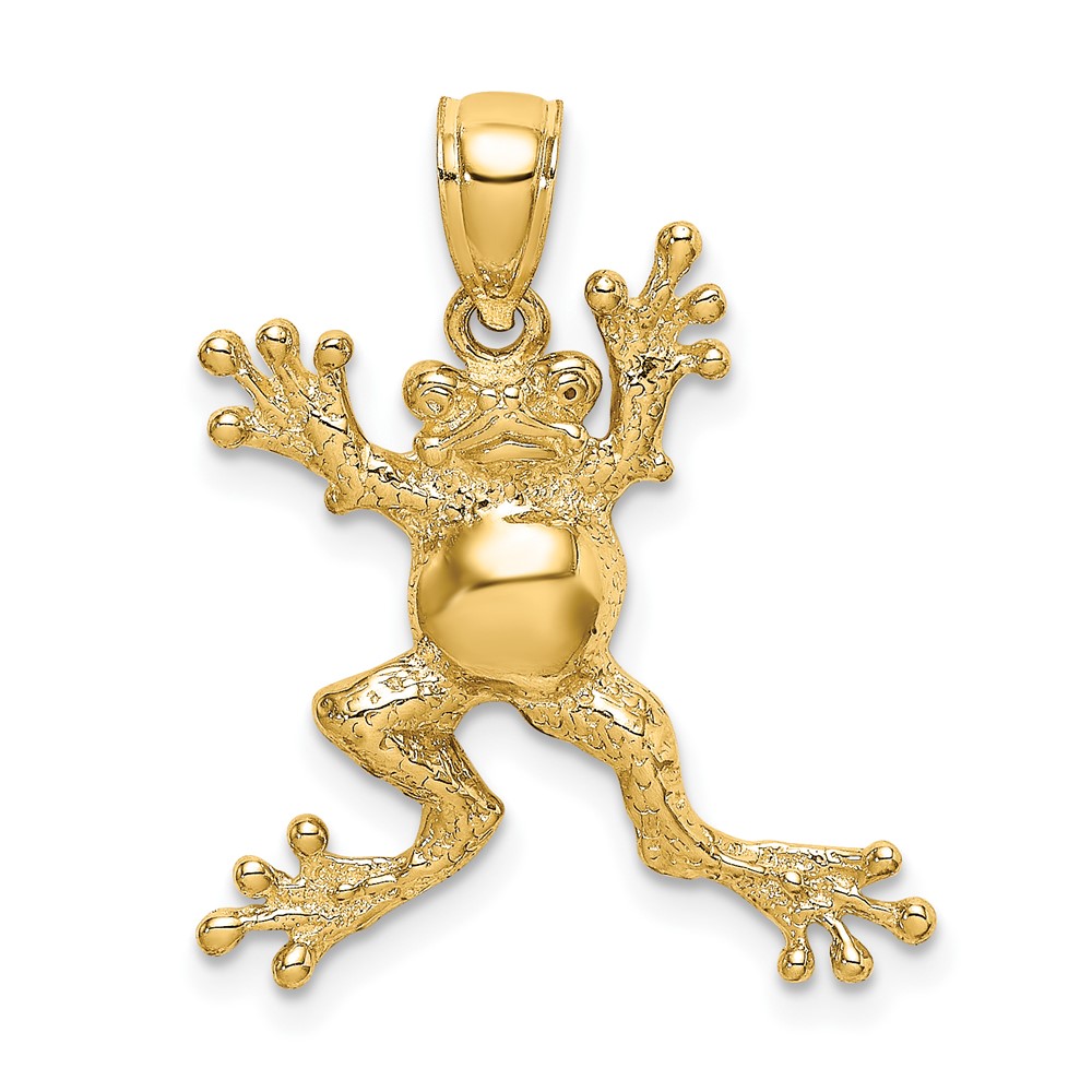 Picture of Finest Gold 10K 2-D Frog with Pot Belly Charm