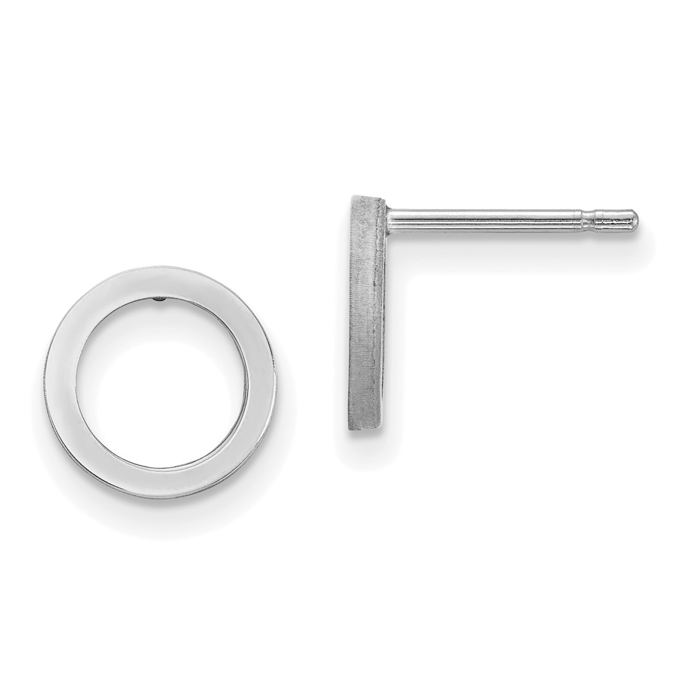 Picture of Finest Gold 14K White Gold Open Circle Earrings