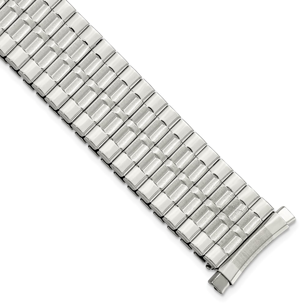 Picture of Quality Gold BA525 Gilden Mens 18-22 mm Curved-End Stainless Steel Expansion Watch Band