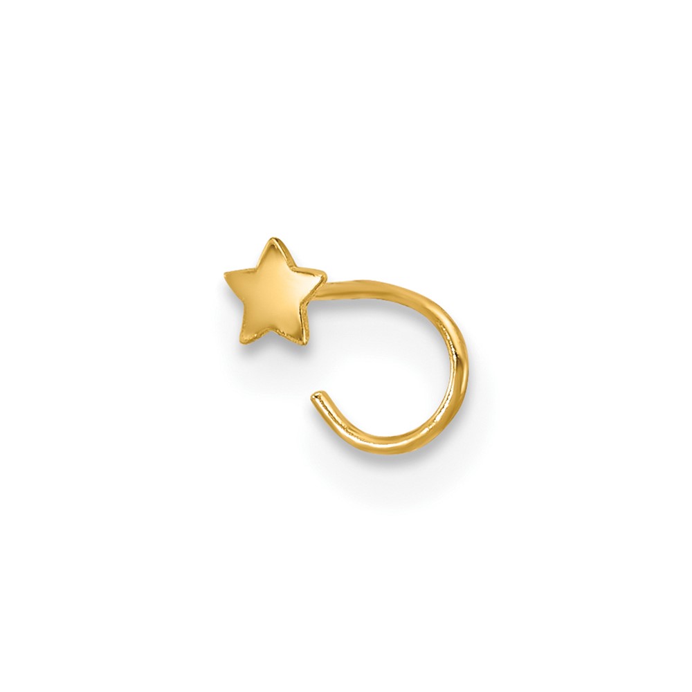 Picture of Finest Gold 14K Yellow Gold 23 Gauge Star Nose Ring Body Jewelry