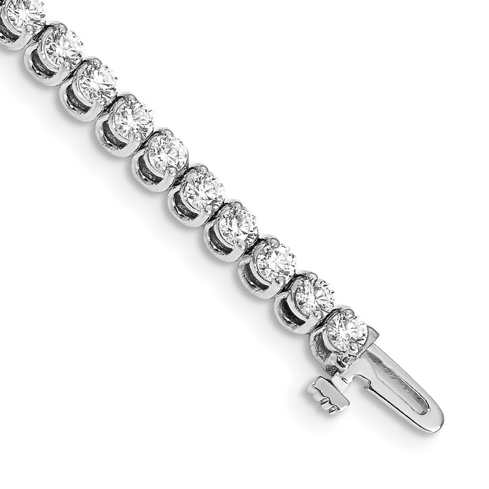 Picture of Finest Gold 14K White Gold 2.7 mm Round 2-Prong Diamond Bracelet Mounting