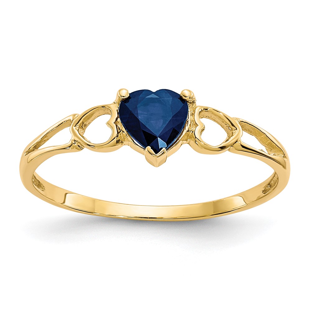 Picture of Finest Gold 10k Polished Geniune Sapphire Birthstone Ring
