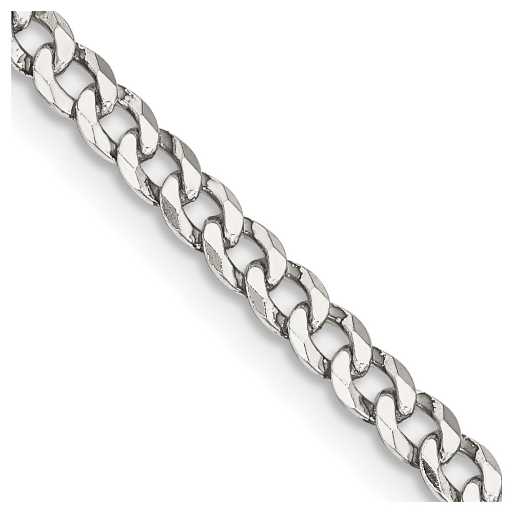 Picture of Finest Gold 3.2 mm Sterling Silver Beveled Curb Chain