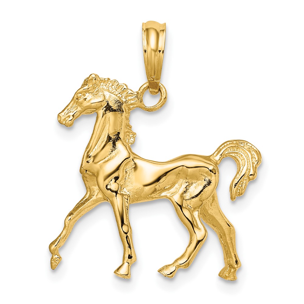 Picture of Finest Gold 10K 3-D Horse Charm