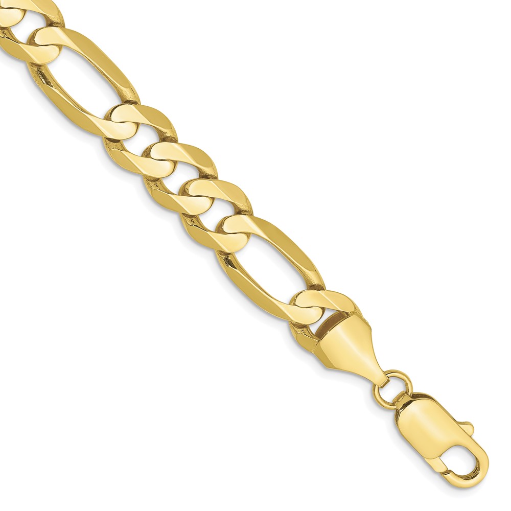 Picture of Finest Gold 10K Yellow Gold 9 in. 8.75 mm Concave Open Figaro Chain