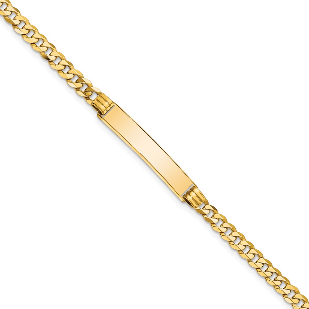 Picture of Finest Gold 10K Flat Curb Link ID Bracelet