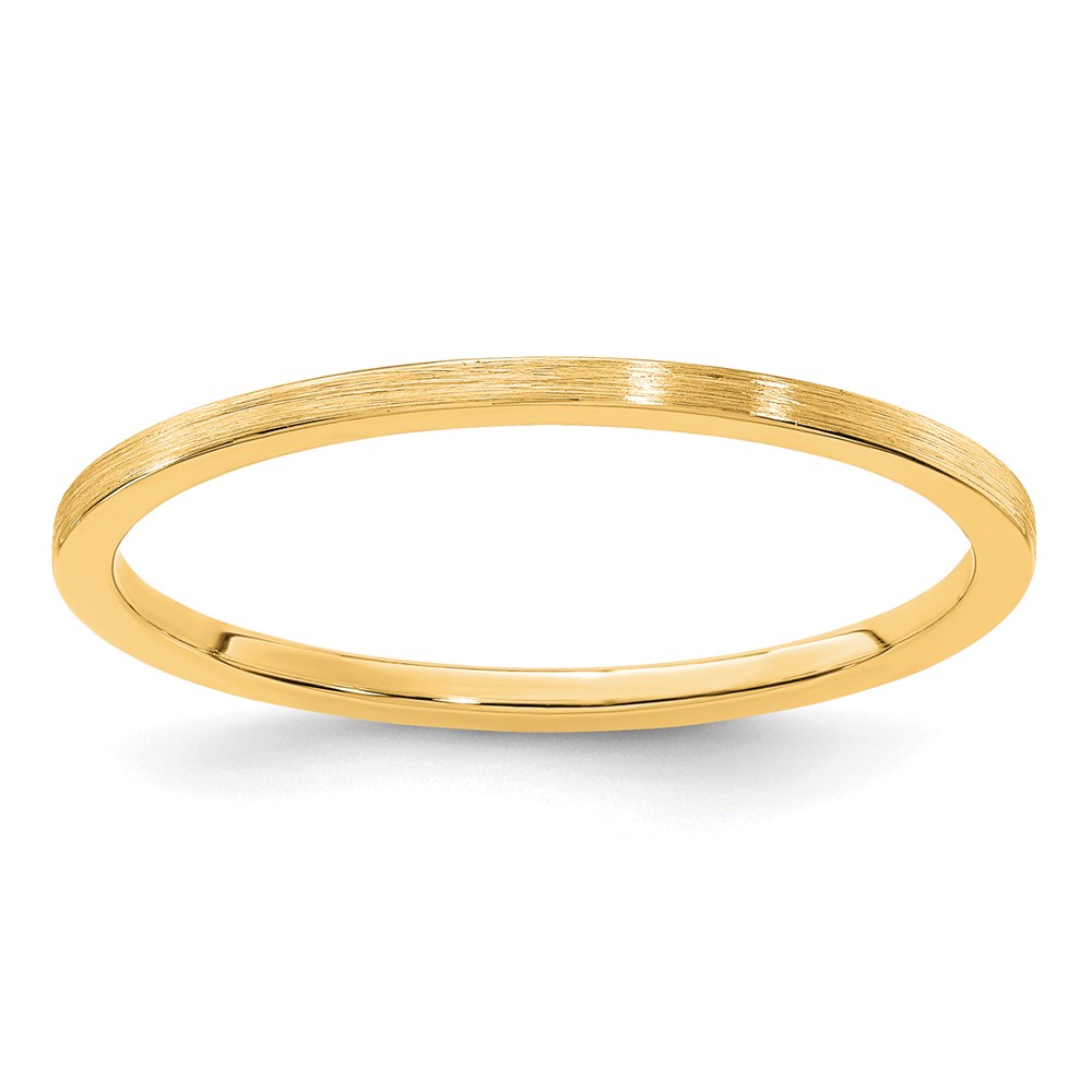 Picture of Finest Gold 1.2 mm 14K Flat Satin Stackable Band Rings  Gold - Size 4