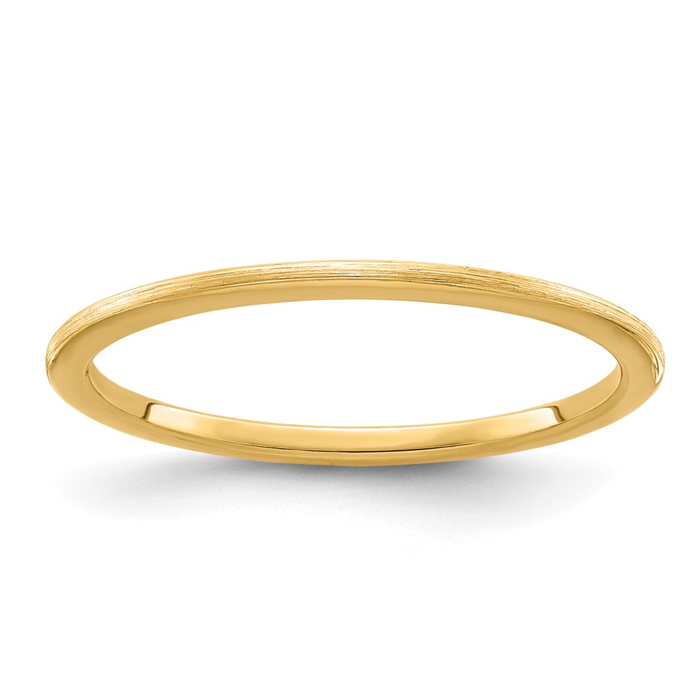 Picture of Finest Gold 1.2 mm 14K Gold Half Round Satin Stackable Band&#44; Yellow - Size 7