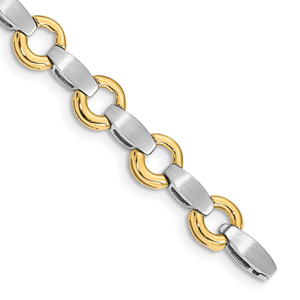 Picture of Finest Gold 14K Two-Tone Add a Diamond Bracelet with Holds 13 Stones Up to 2.5mm