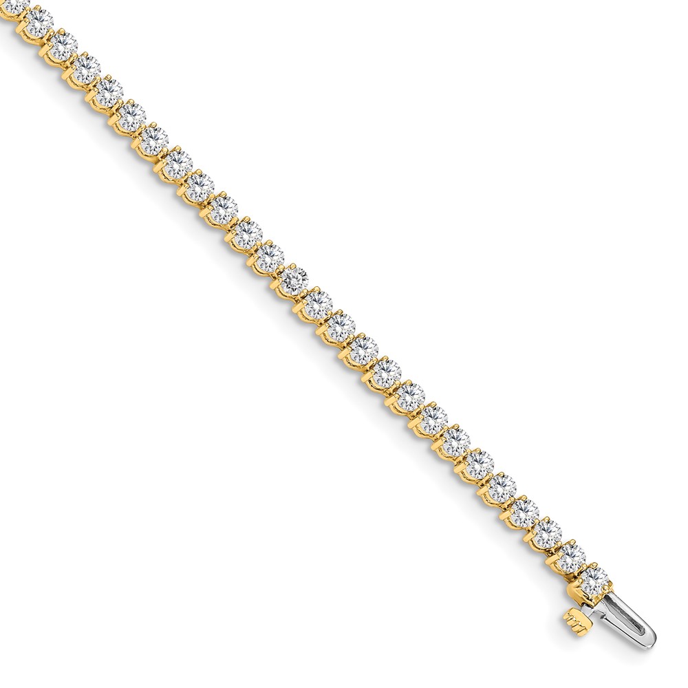 Picture of Finest Gold 14K Yellow Gold Diamond Tennis Bracelet Mounting