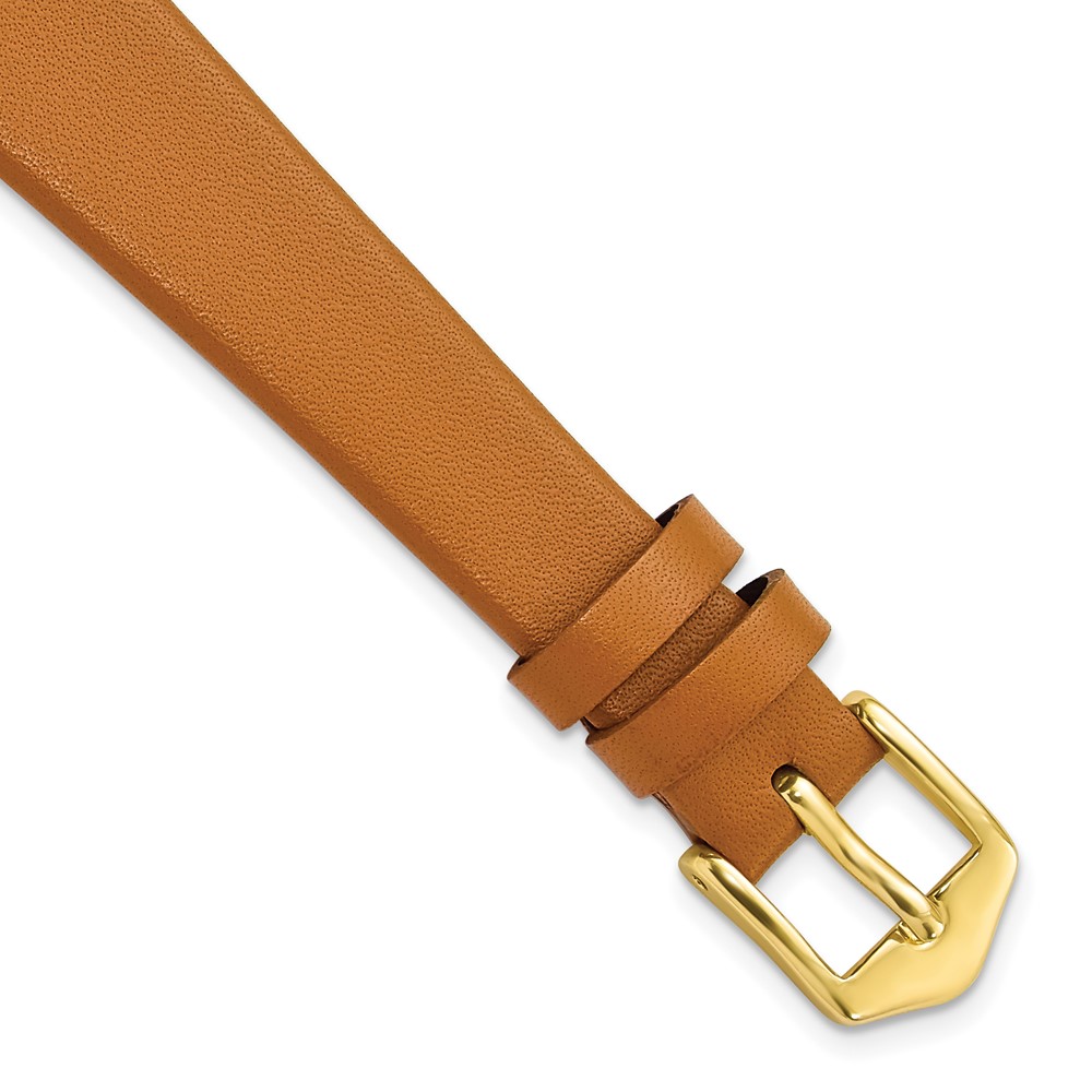Picture of Finest Gold 14 mm Gilden Light Brown Classic Calfskin Gold-Tone Buckle Watch Band