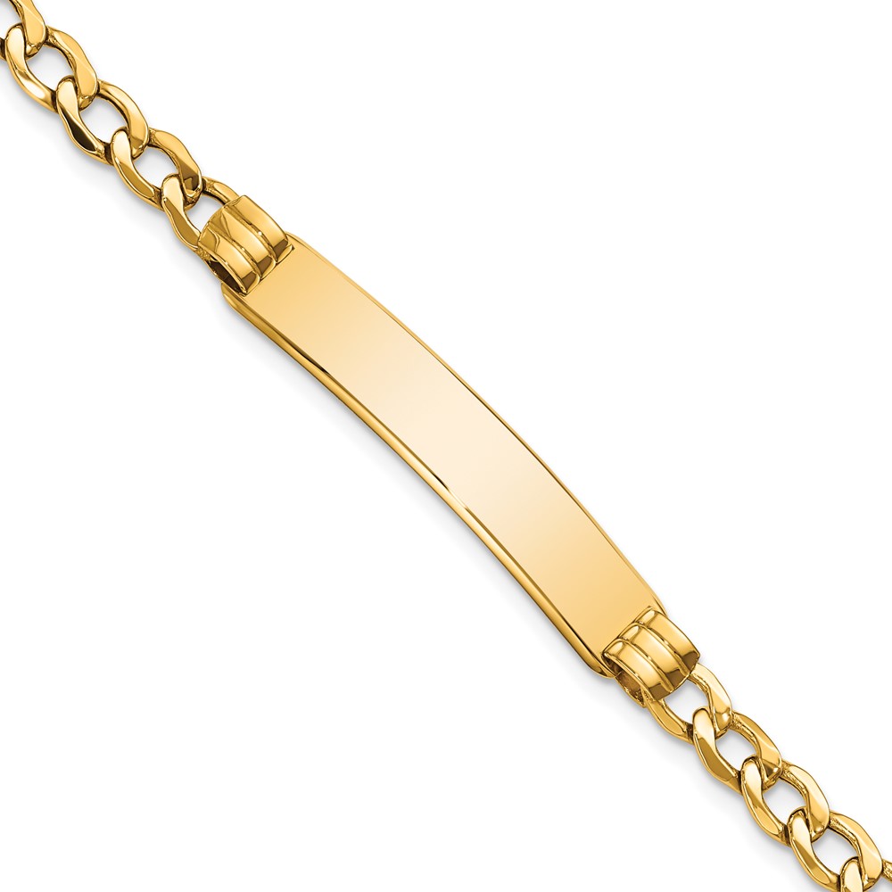 Picture of Finest Gold 10K Semi-solid Curb Link ID Bracelet