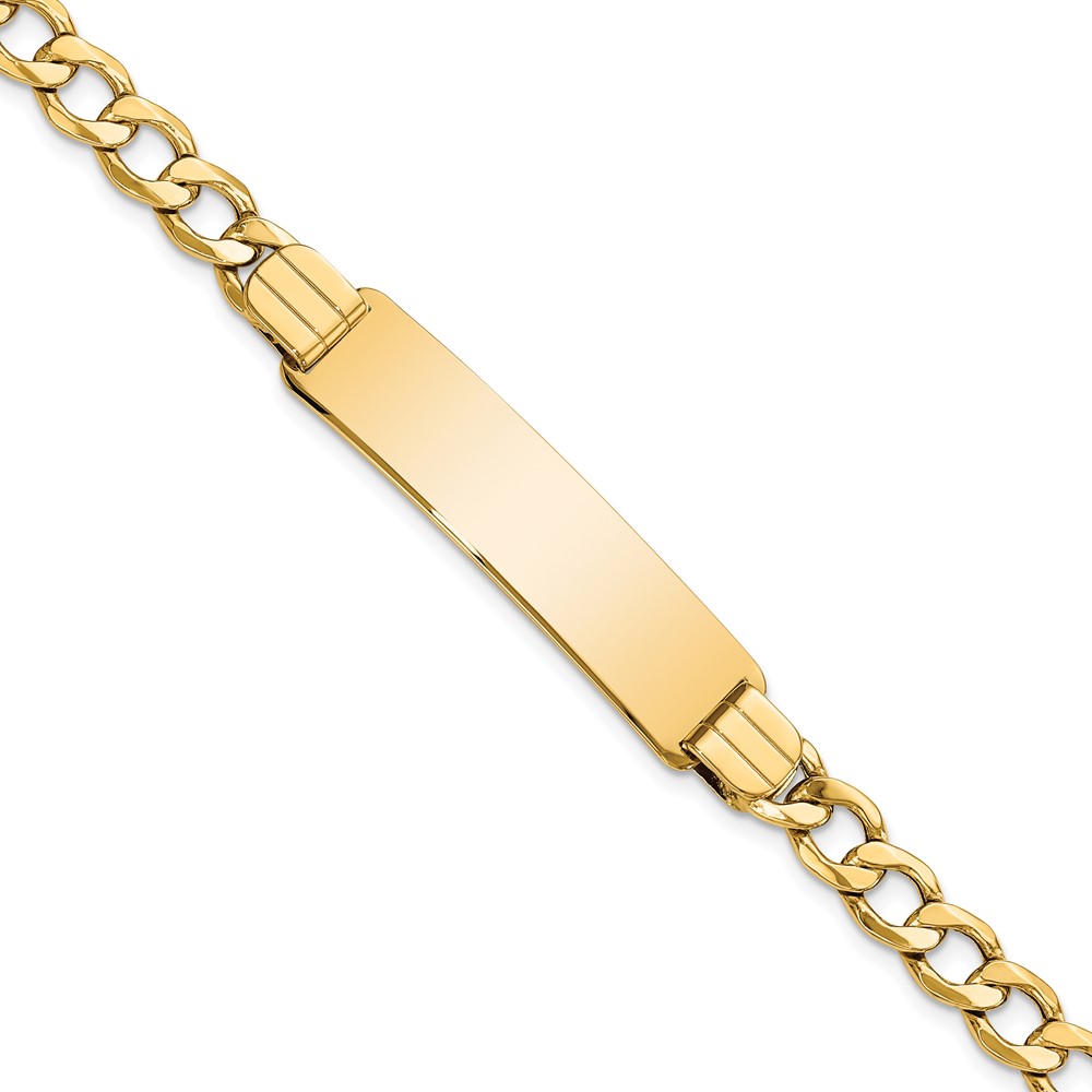 10K Yellow Gold Semi-Solid Curb LinK ID Bracelet -  Bagatela, BA2731717