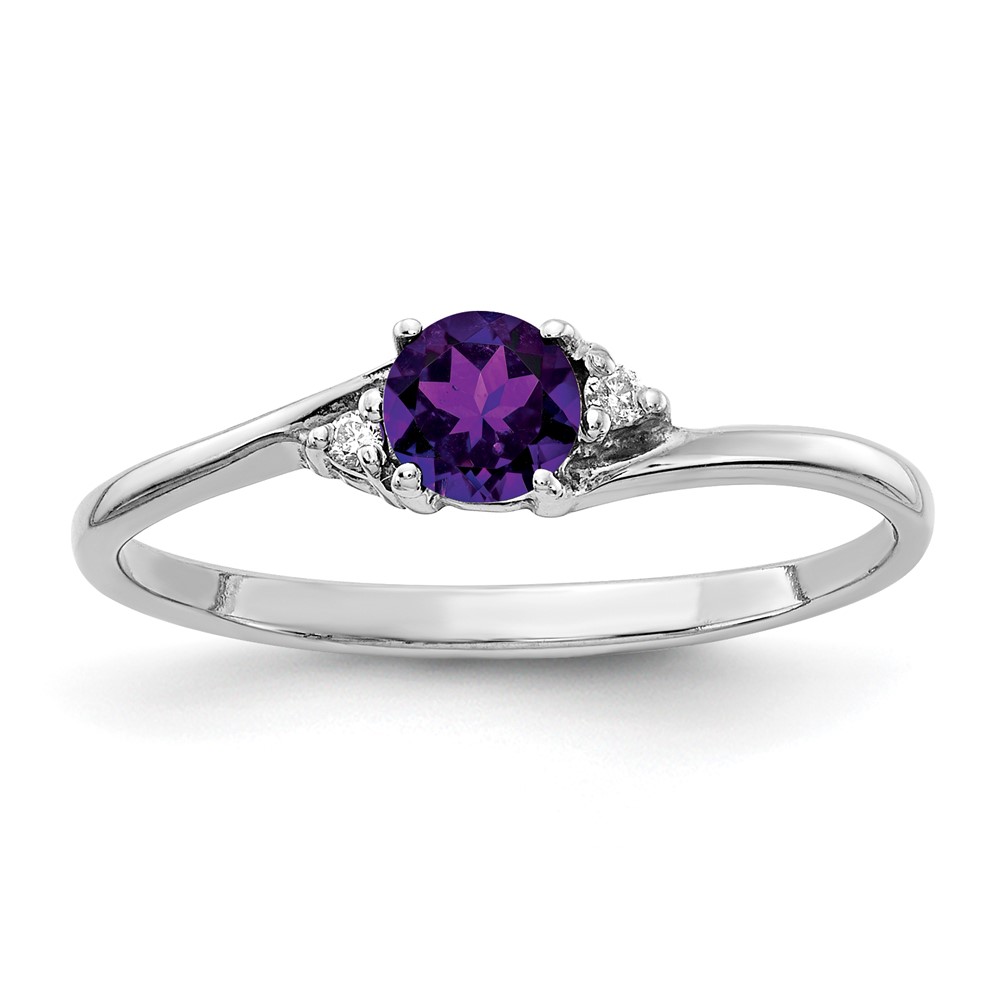 Picture of Finest Gold 14K White Gold Diamond &amp; Gemstone Ring Mounting - Size 6