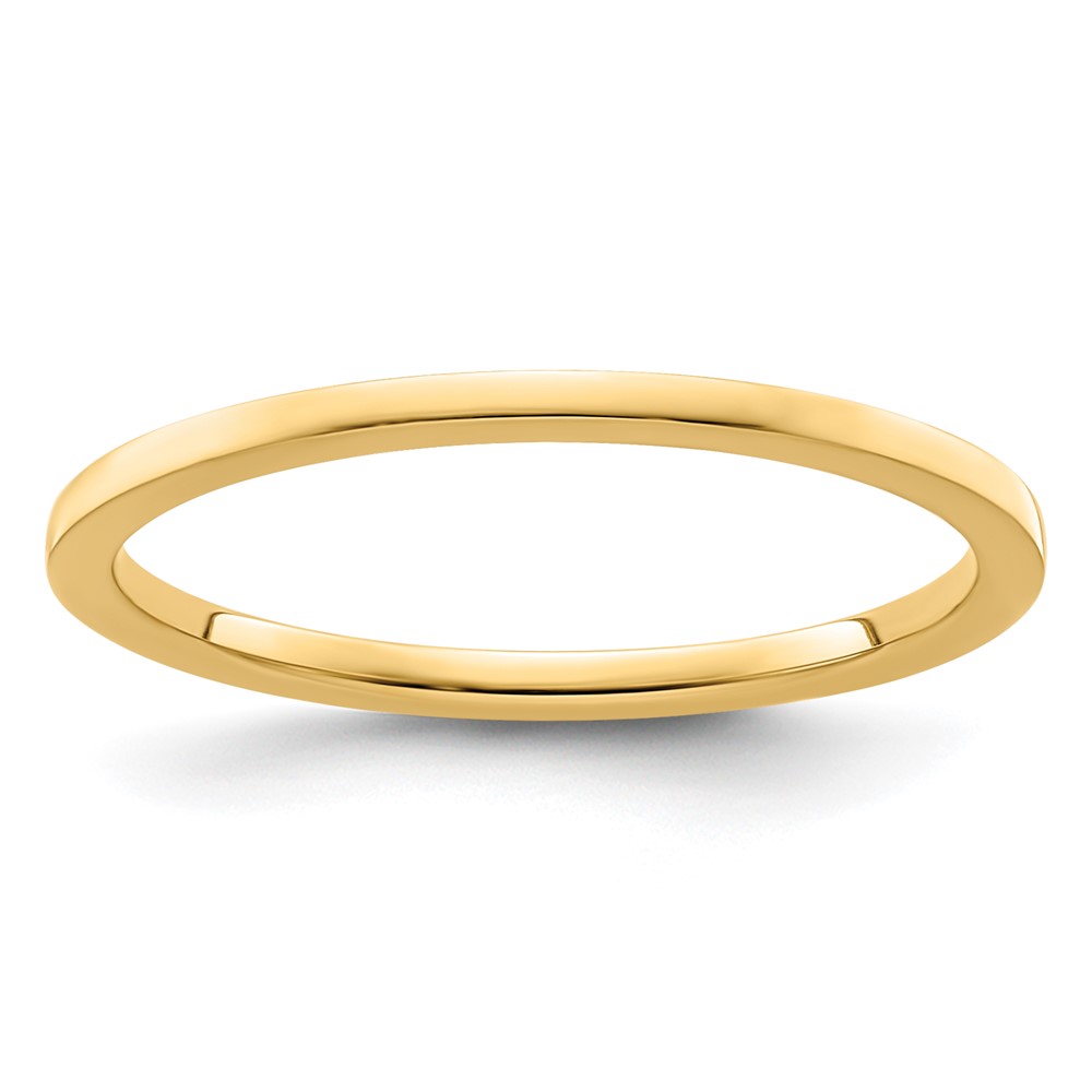 Picture of Quality Gold 1.2 mm 14K Yellow Gold Flat Stackable Band - Size 10